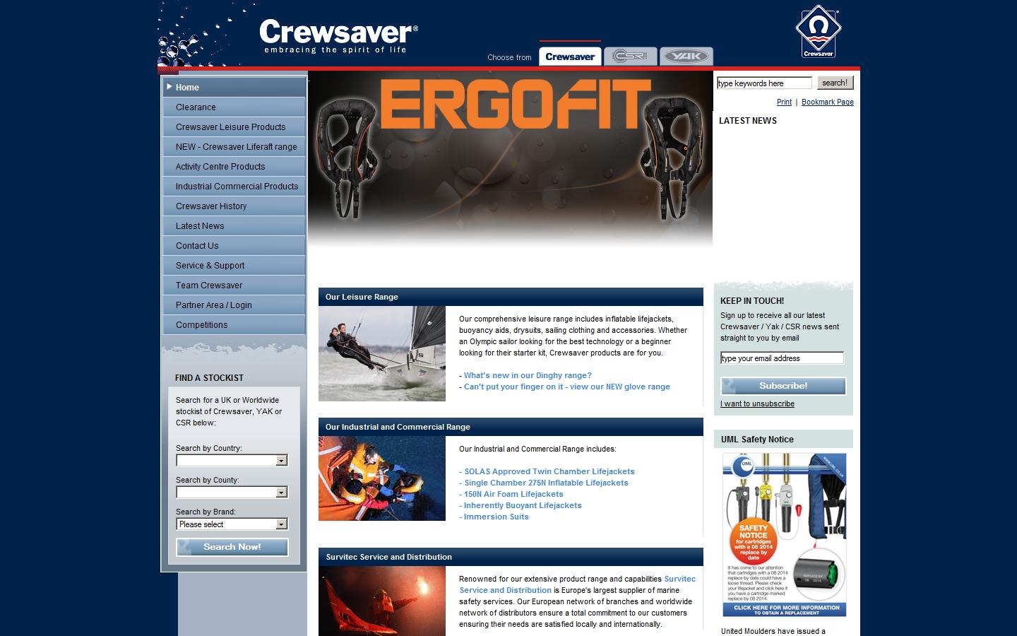 Crewsaver Website