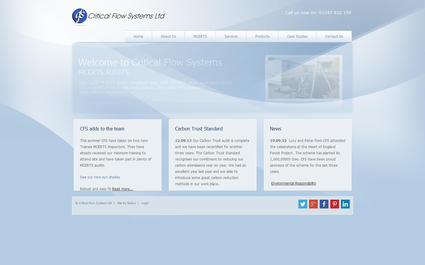 Critical Flow Systems Ltd  Website