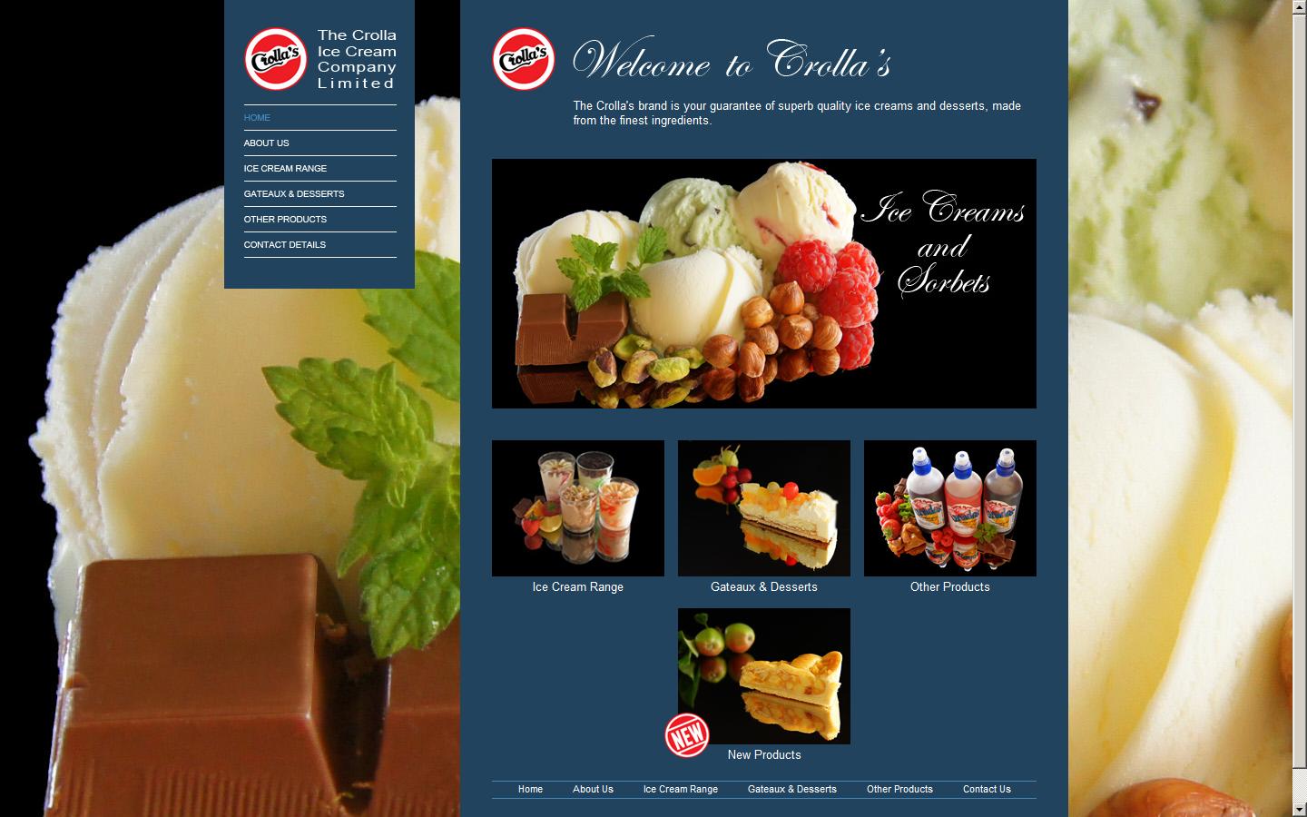 Crolla Ice Cream Ltd Website