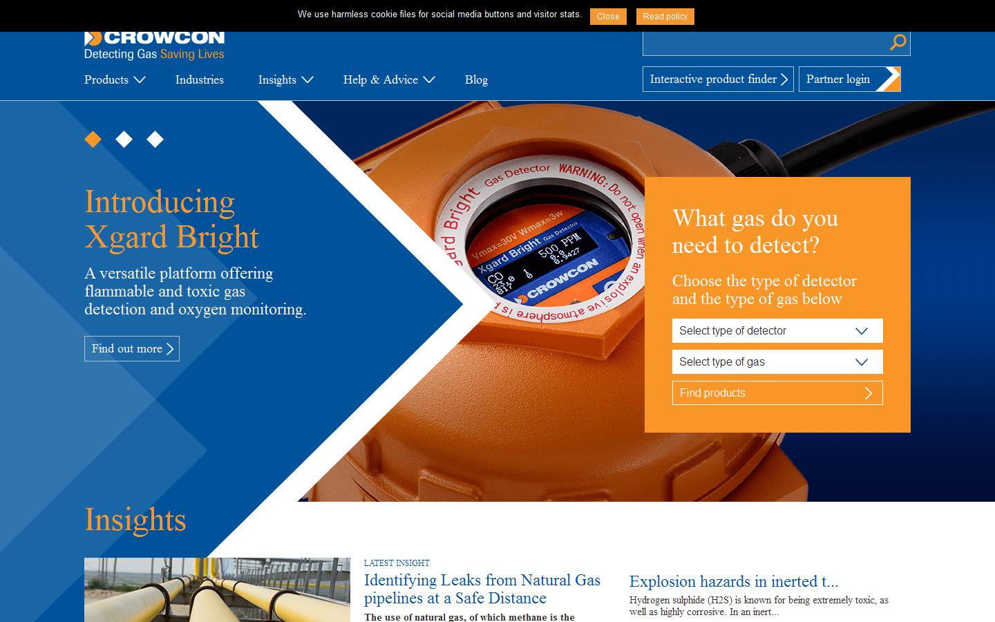 Crowcon Detection Instruments Ltd Website