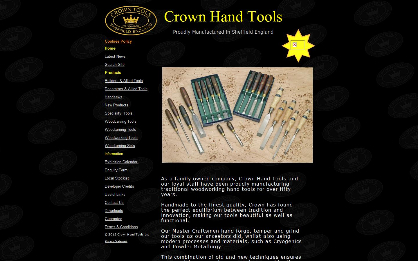 Crown Hand Tools Ltd Website