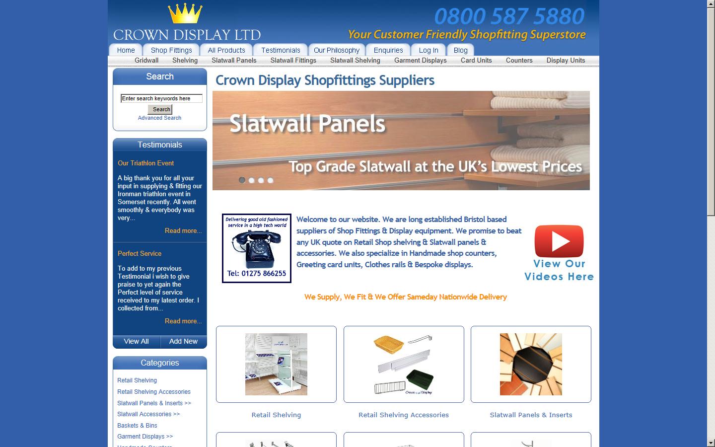 Crown Display Ltd  Website