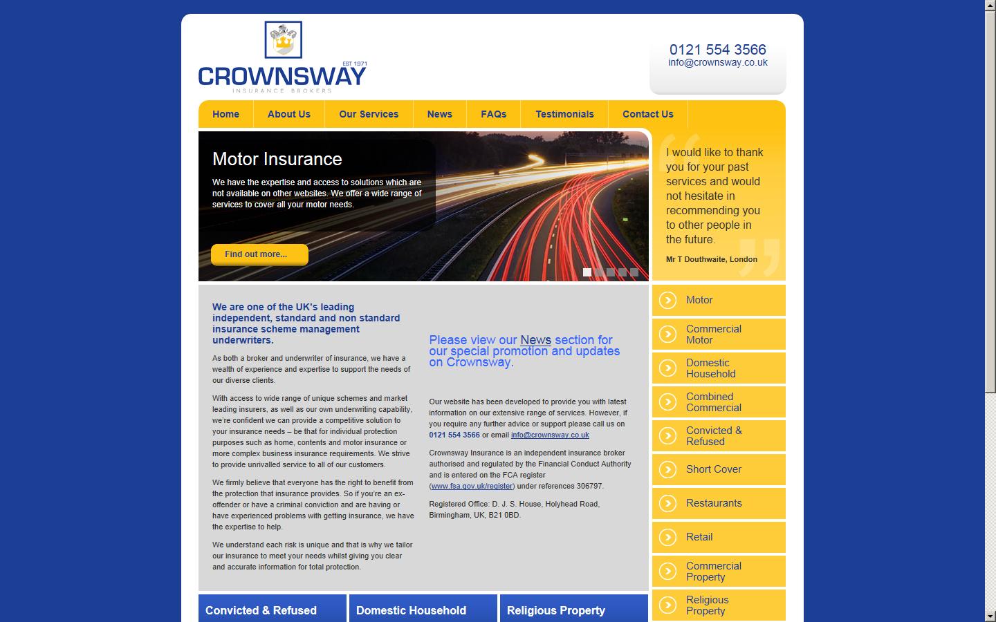 Crownsway Insurance Brokers Ltd Website