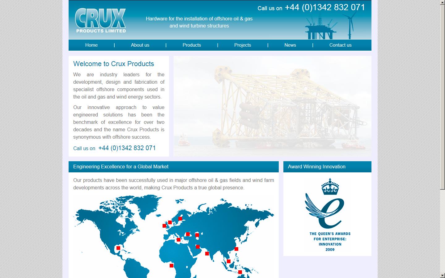 Crux Products Ltd Website