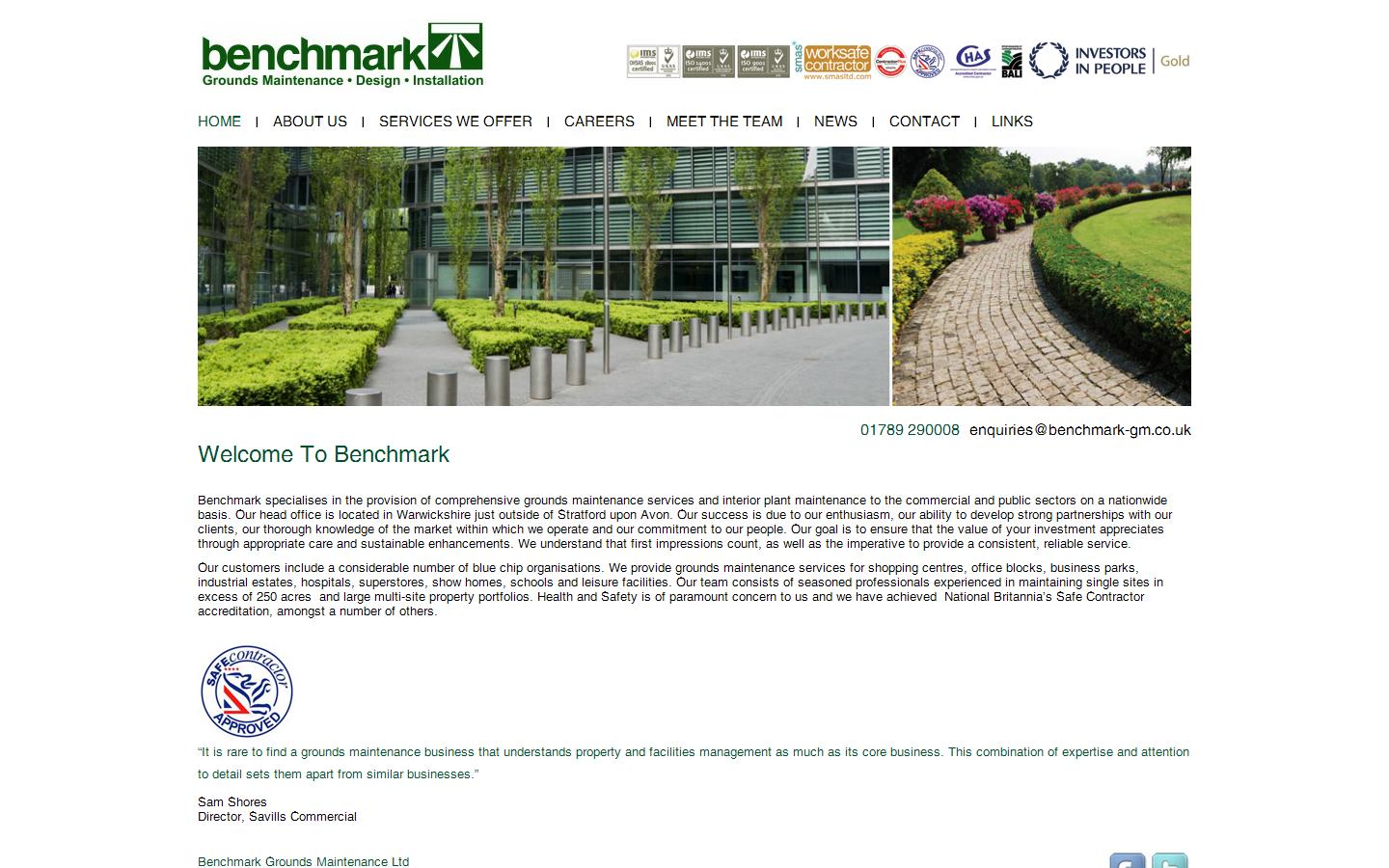 Benchmark Grounds Maintenance Ltd Website