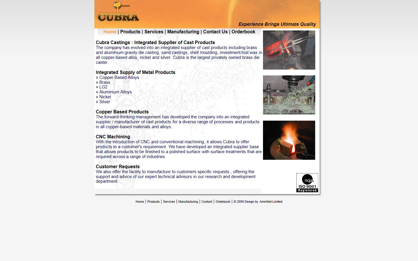 Cubra Casting Co. Ltd. Website