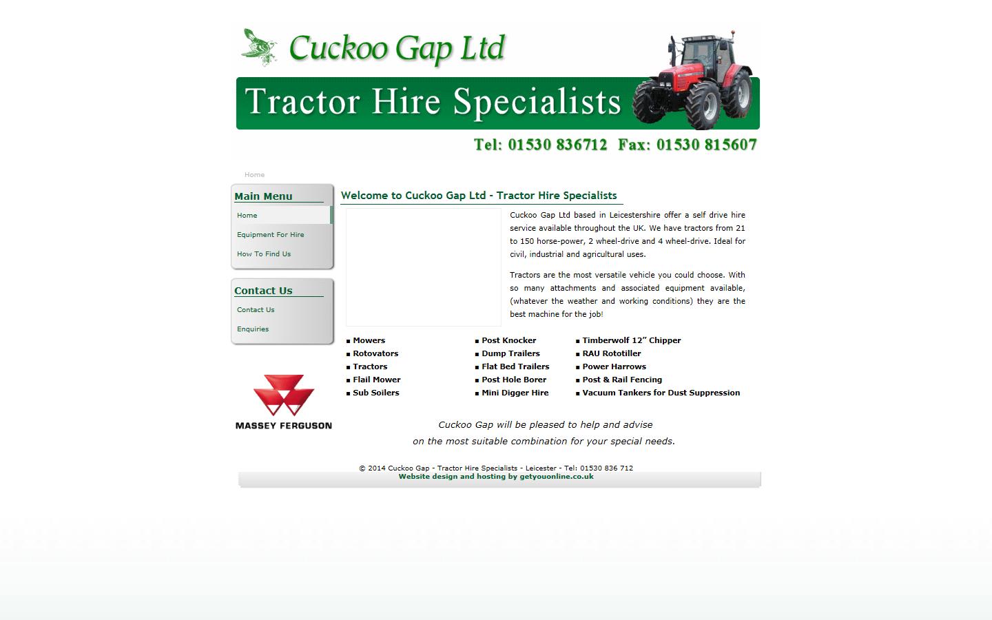 Cuckoo Gap Ltd  Website