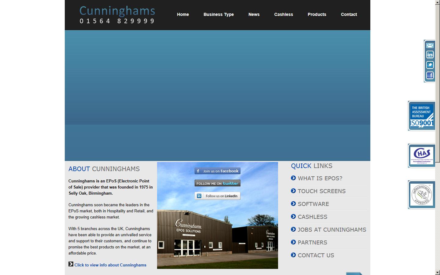 Cunninghams Birmingham Website