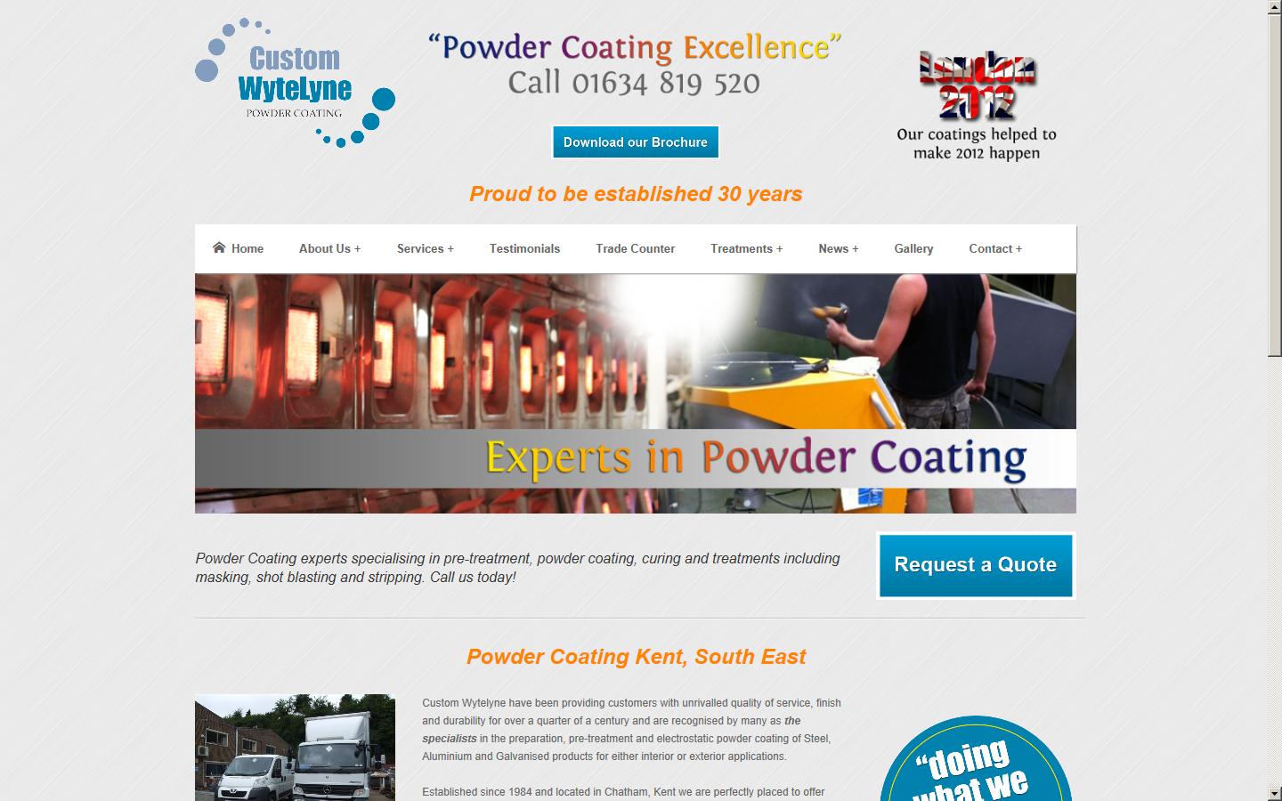 Custom Wytelyne Powder Coating Ltd Website