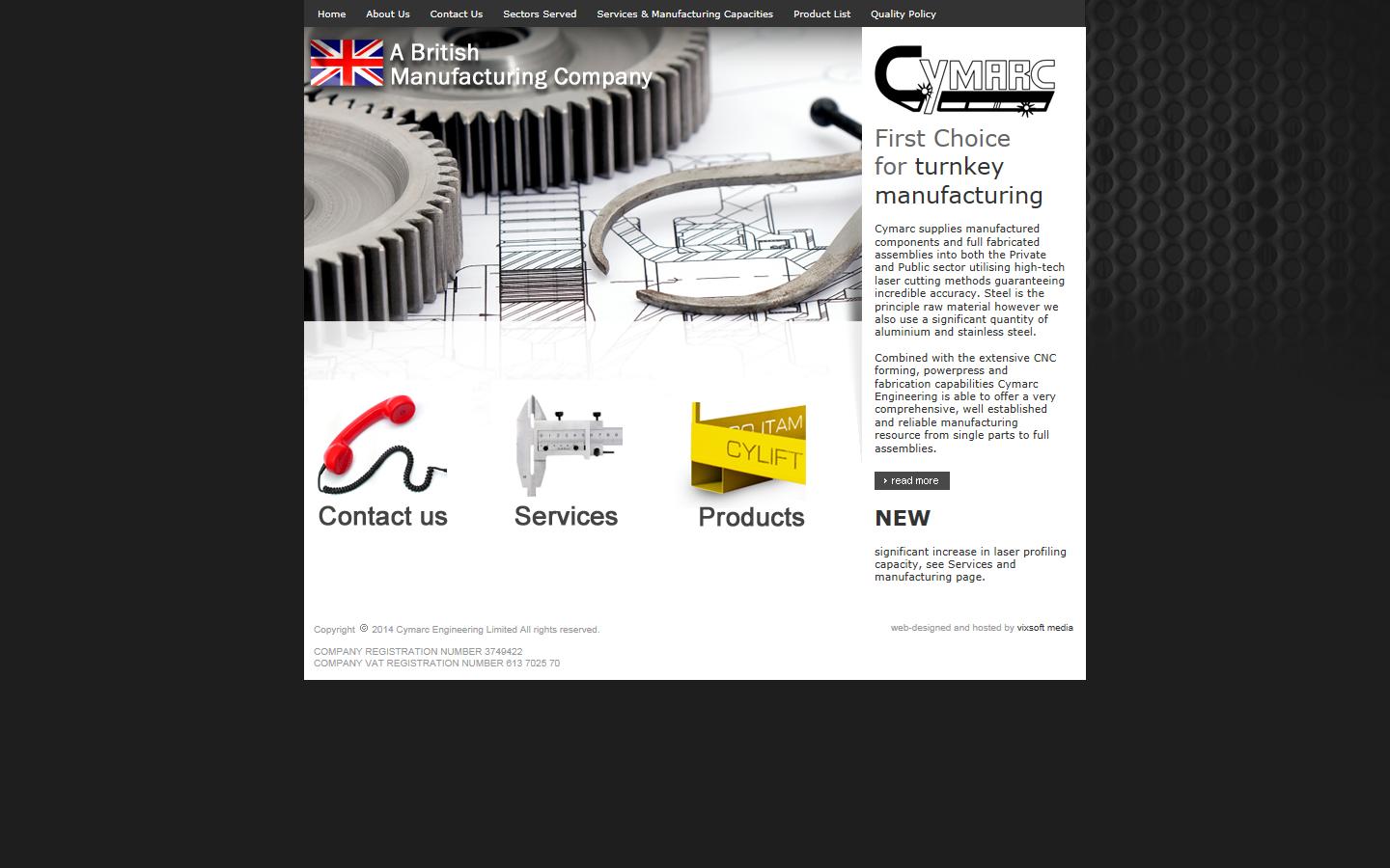 Cymarc Engineering Ltd Website