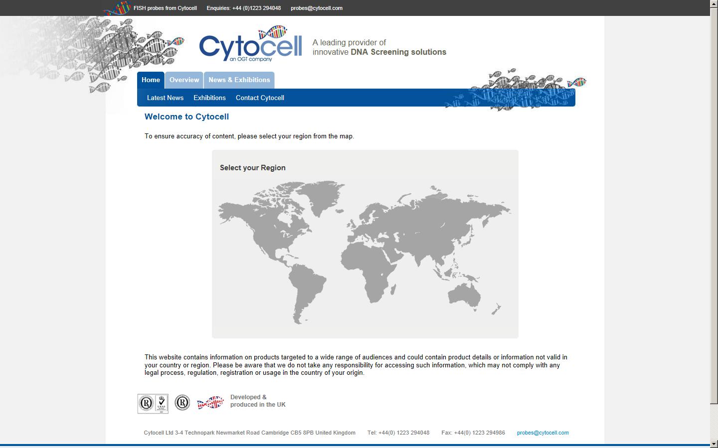 Cytocell  Website