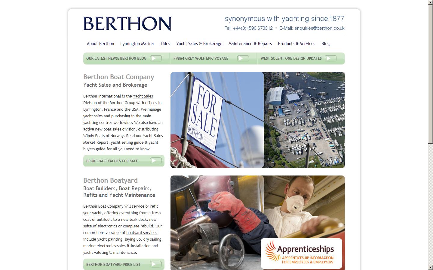 Berthon Marine Electronics Website