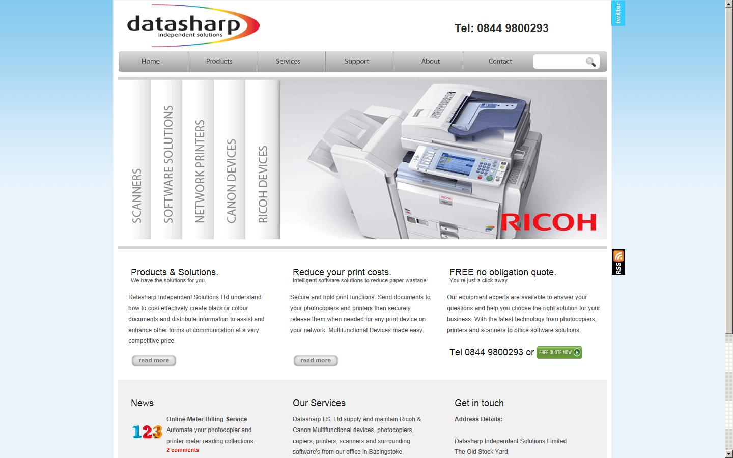 Datasharp Independent Solutions Limited Website