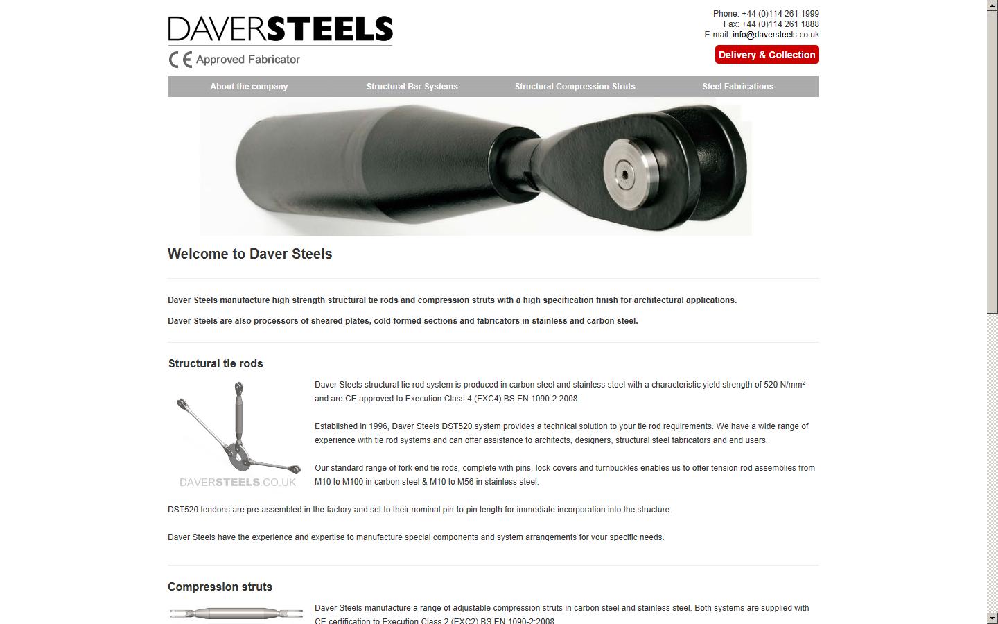 Daver Steels Ltd Website