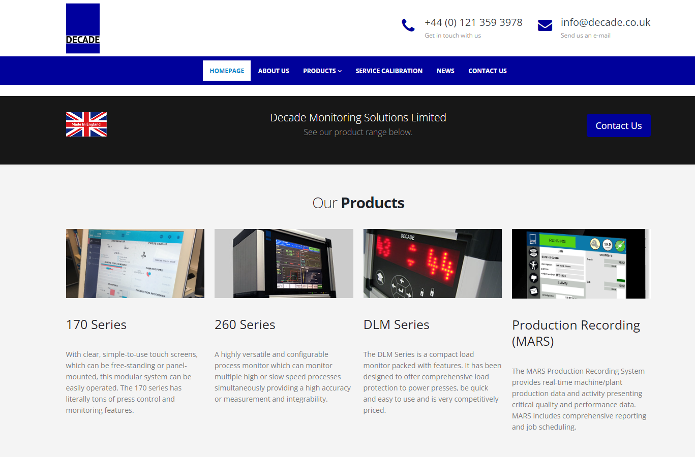 Decade Monitoring Solutions Limited Website