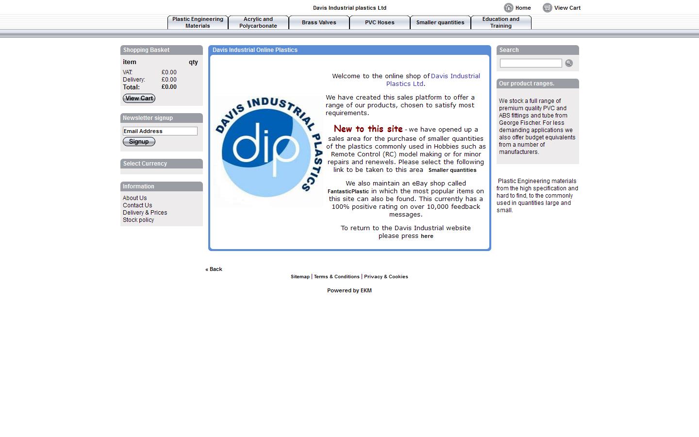 Davis Industrial Plastics Ltd Website
