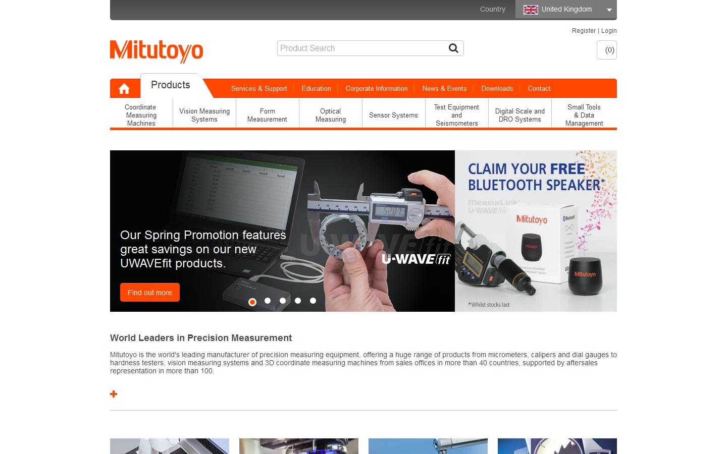 Mitutoyo (UK) Ltd Website