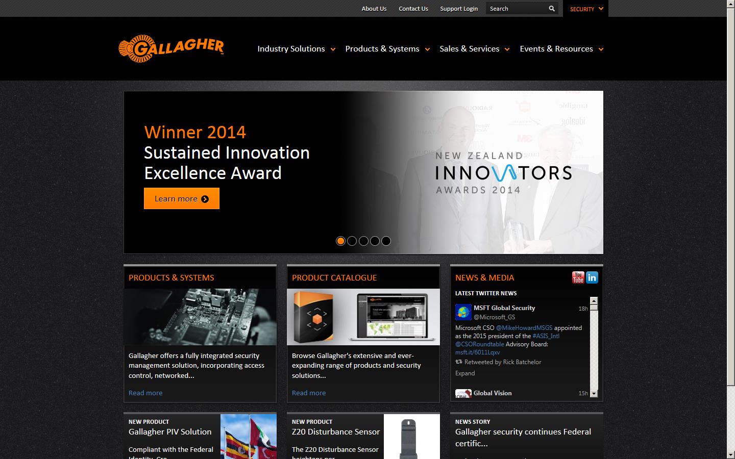 Gallagher Security Management Systems Website