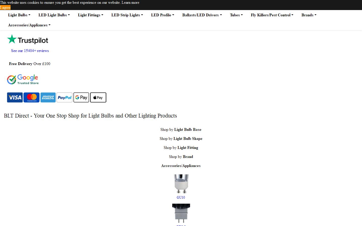 Bulbs Lamps & Tubes Direct Website