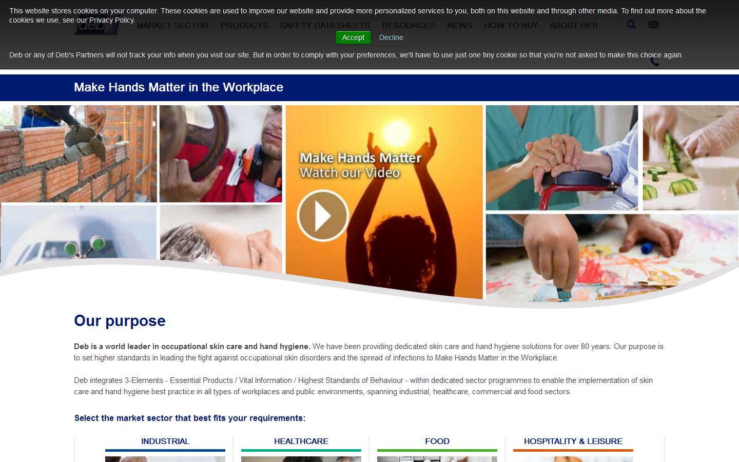 Deb Group Ltd Website