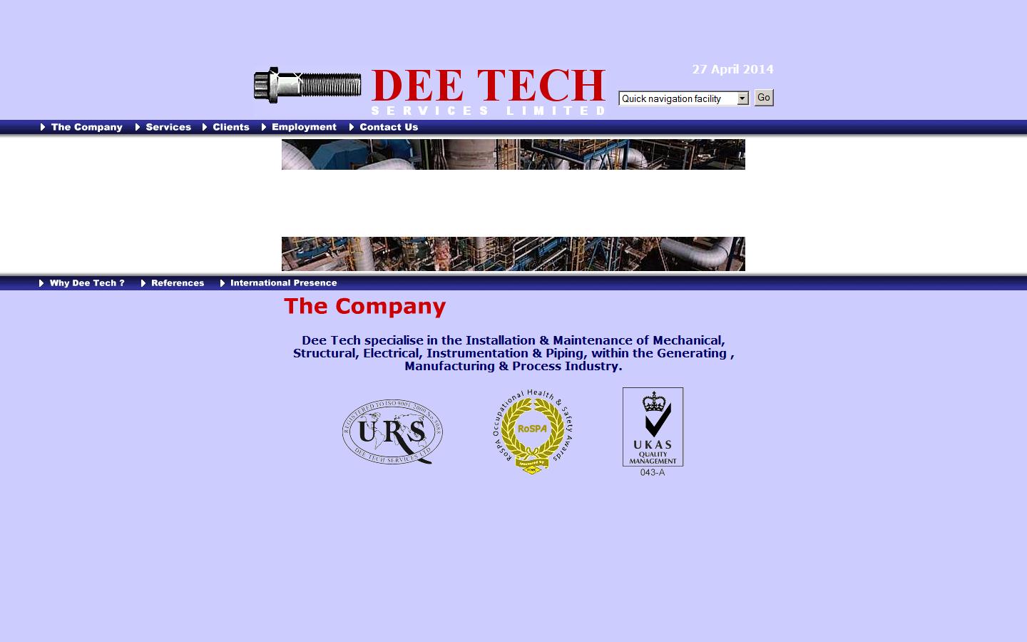 Dee Tech Services Ltd Website