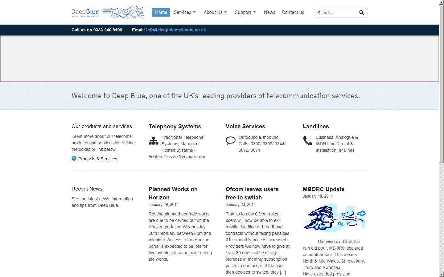 Deep Blue Networks Ltd Website
