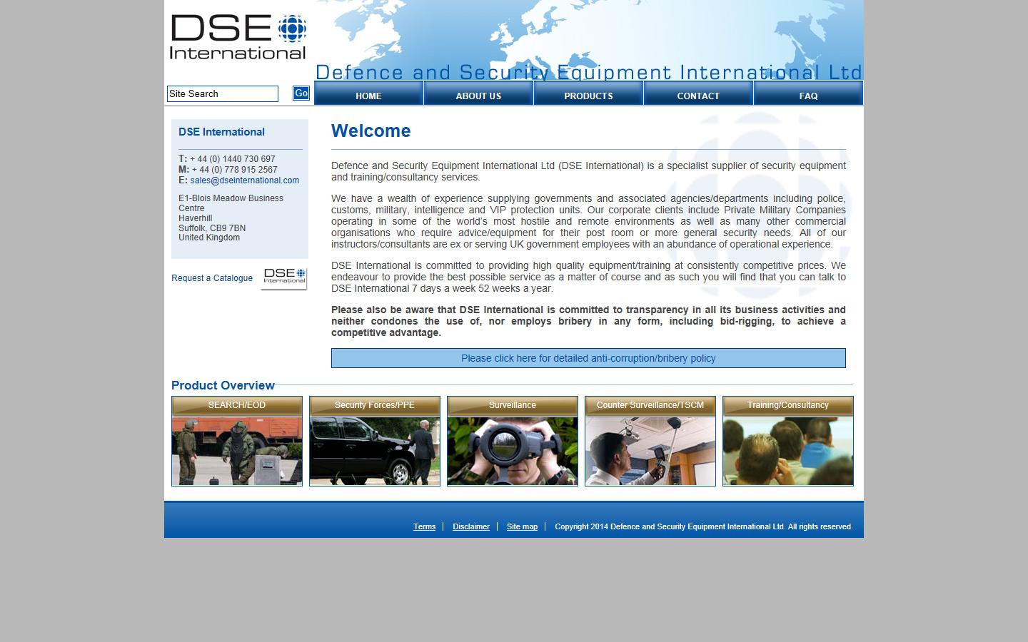 Defence and Security Equipment International Ltd (DSE International Website