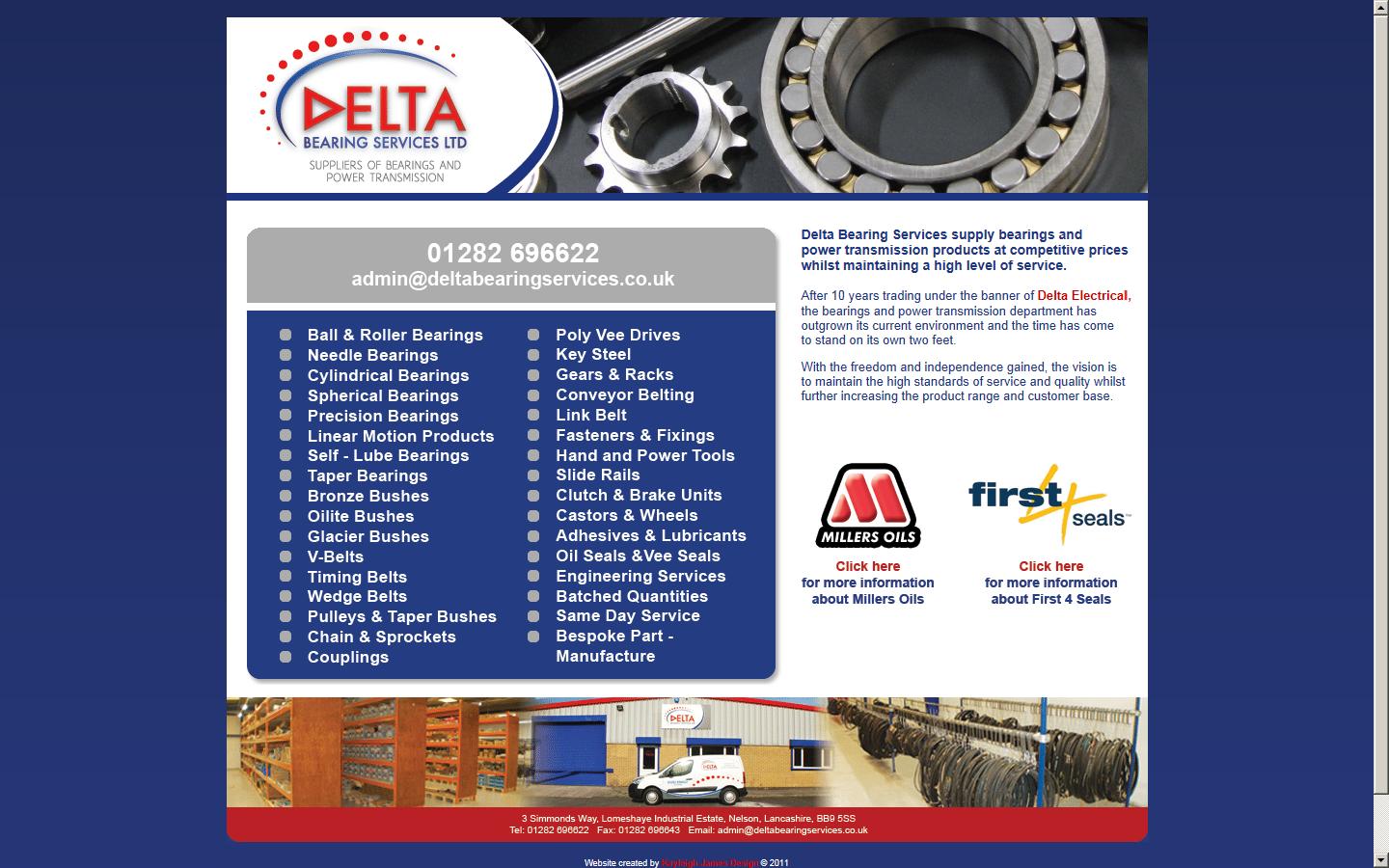 Delta Bearing Services Ltd Website