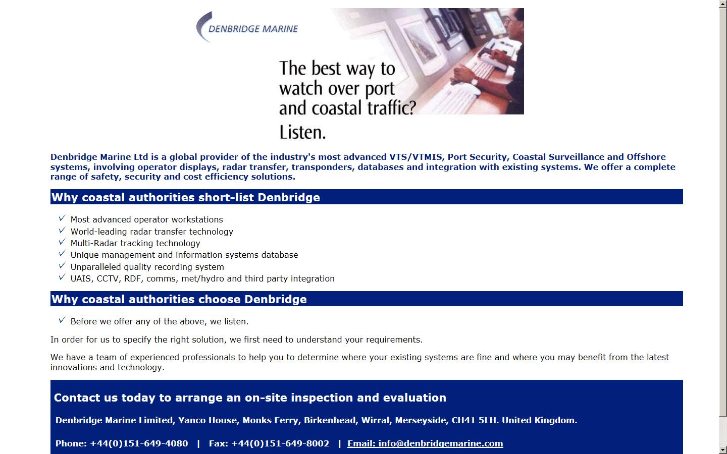 Denbridge Marine Limited Website