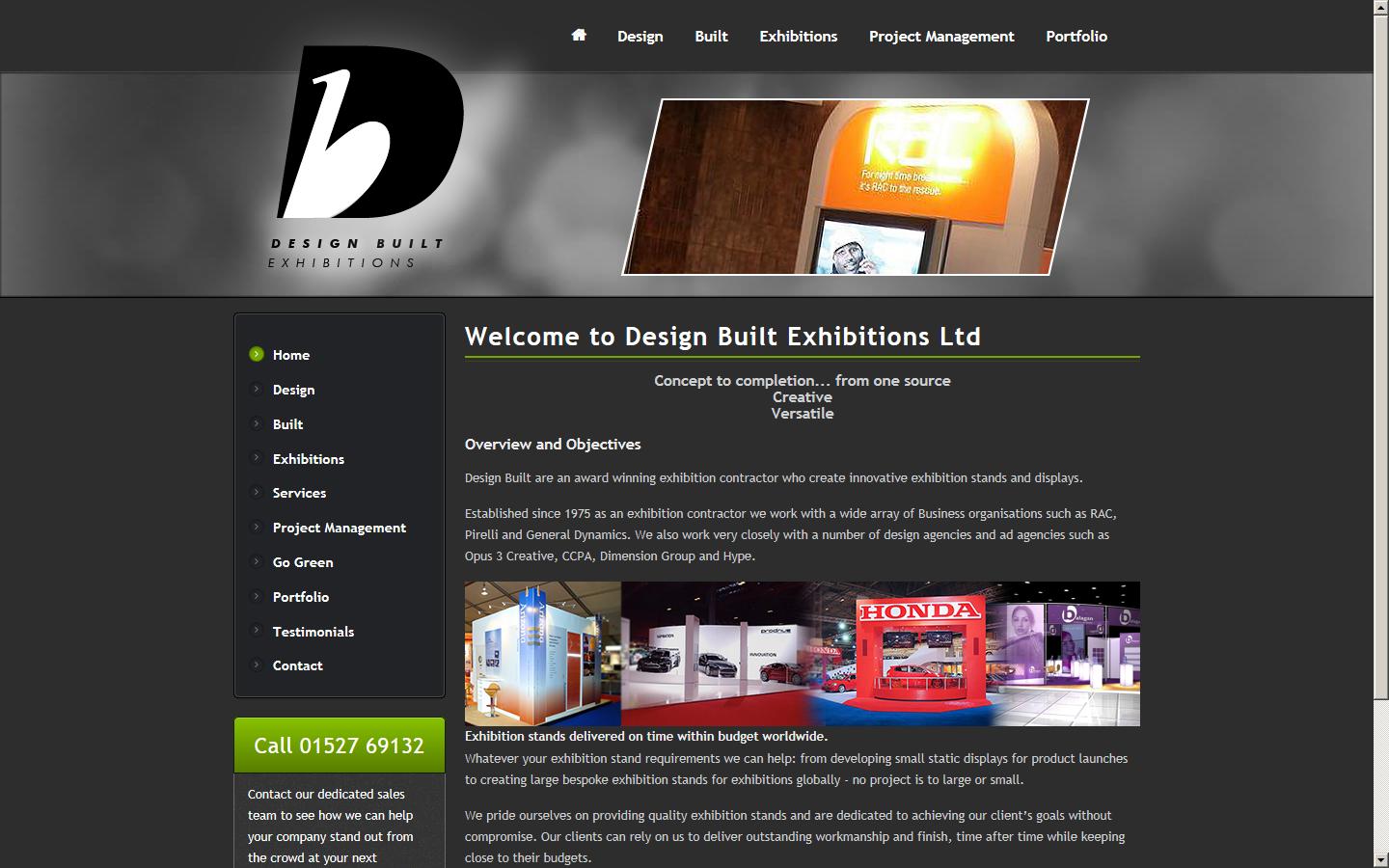 Design Built Exhibitions Limited Website