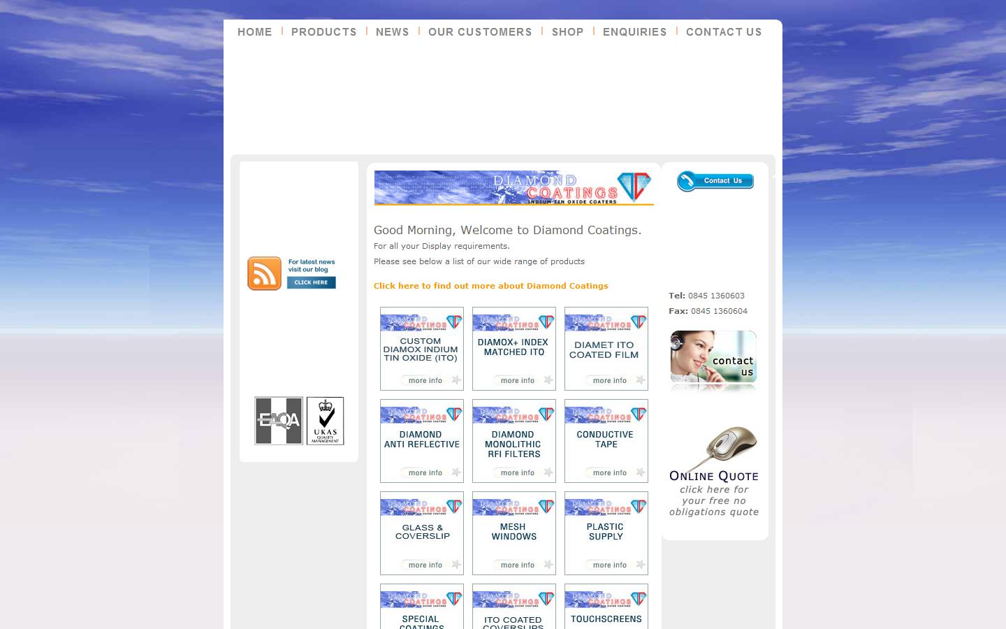 Diamond Coatings Limited  Website