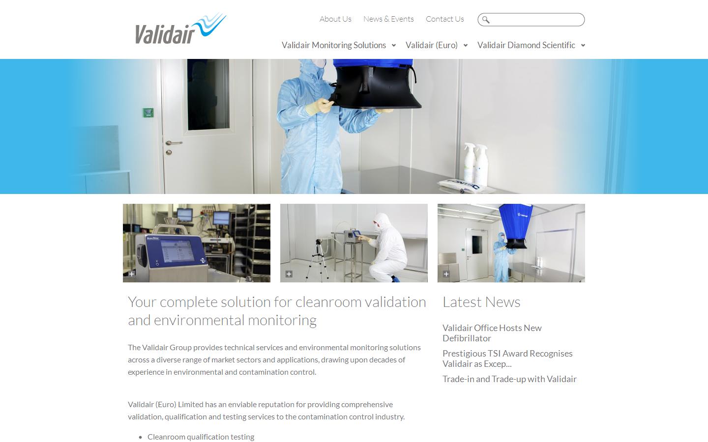 Validair Diamond Scientific Website