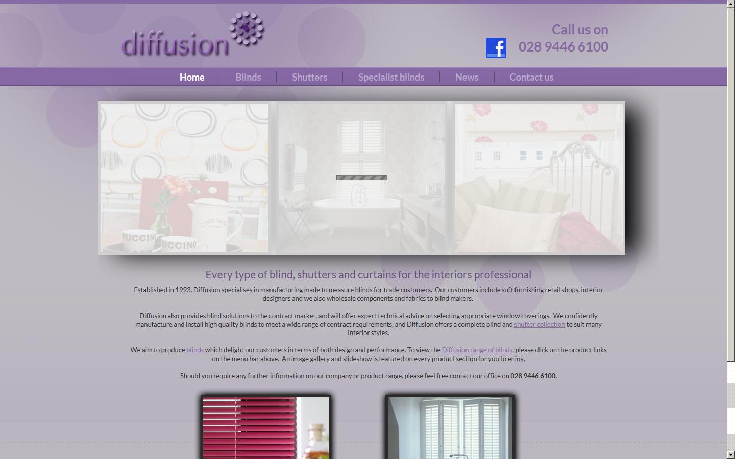 Diffusion Ni Ltd T/A Ryddale Blinds Website