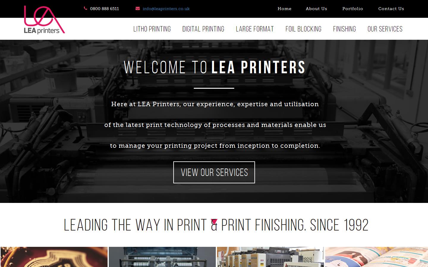 LEA Printers Ltd Website