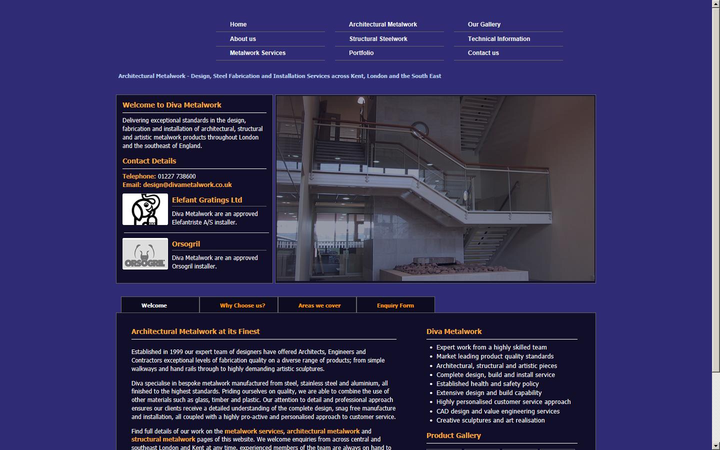 Diva Metalwork Ltd Website
