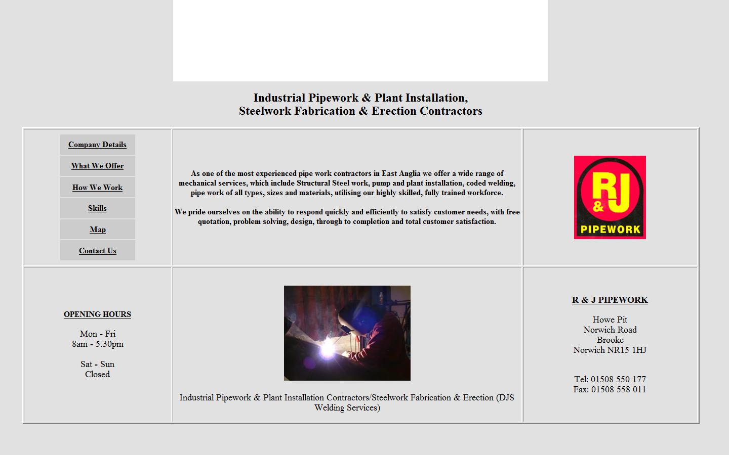 DJS Welding Services Website