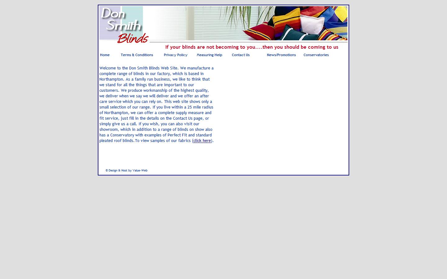 Don Smith Blinds Ltd Website