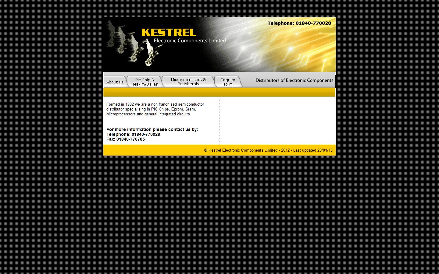 Kestrel Electronic Components Limited Website