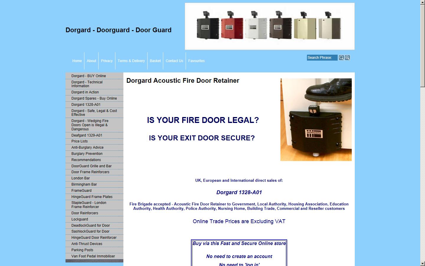 Doorguard Security Products Website