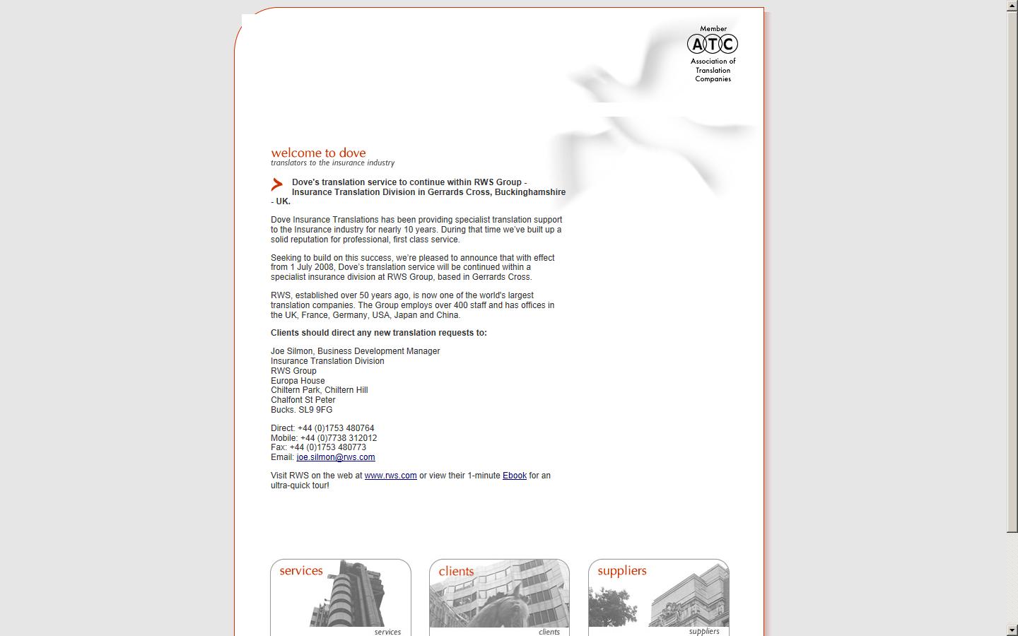 Dove Insurance Translations Ltd  Website