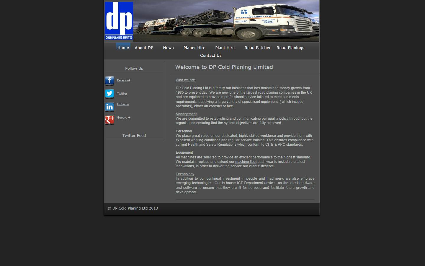 DP Cold Planing Ltd Website