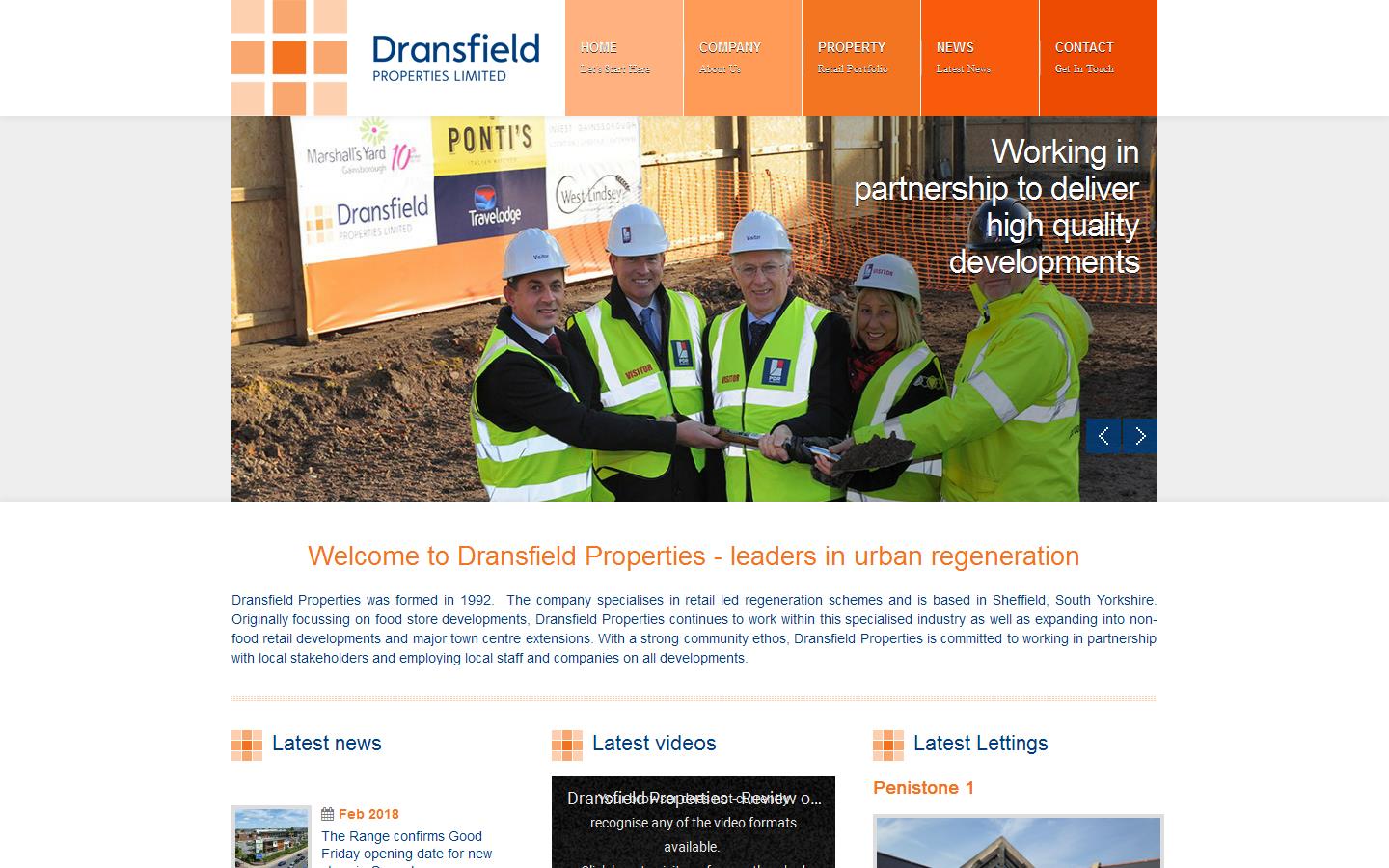 Dransfield Properties Limited Website