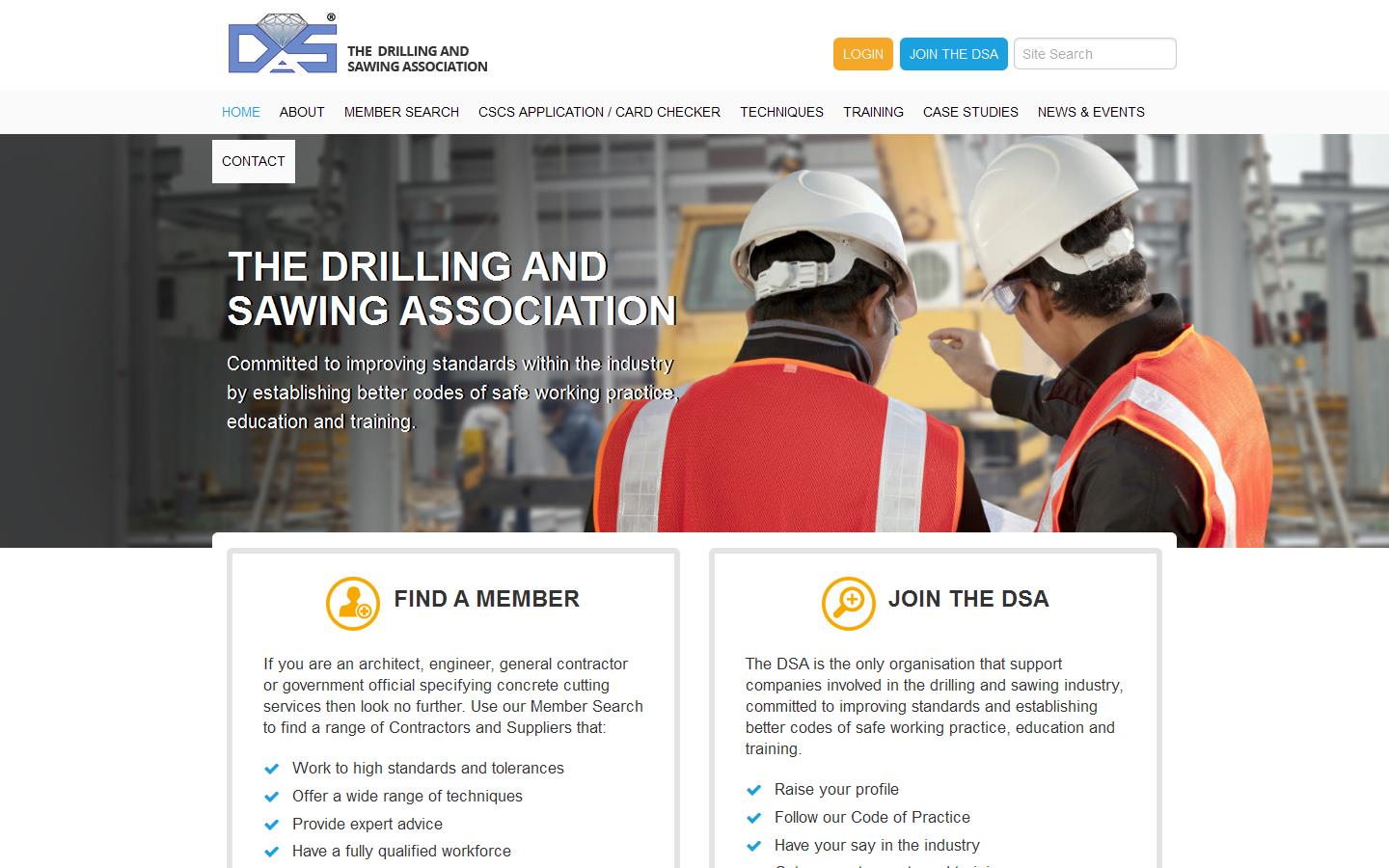 Drilling and Sawing Association Website