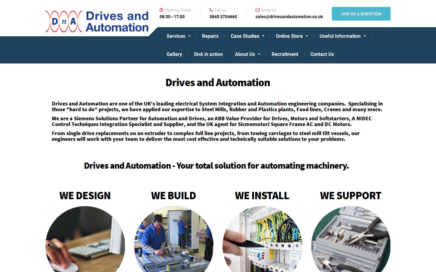 Drives & Automation Ltd Website