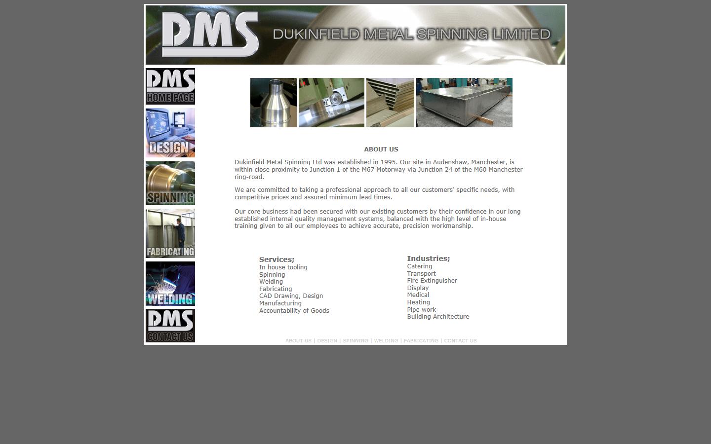 DUKINFIELD METAL SPINNING LIMITED Website