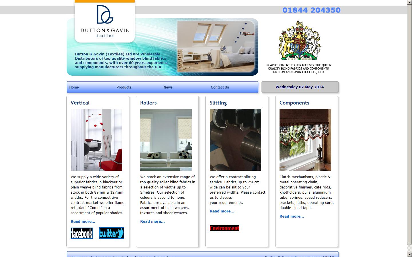 Dutton and Gavin (Textiles) Ltd Website