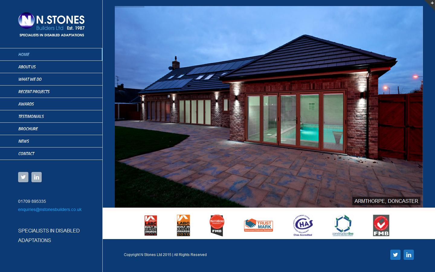 N Stones Builders Ltd Website