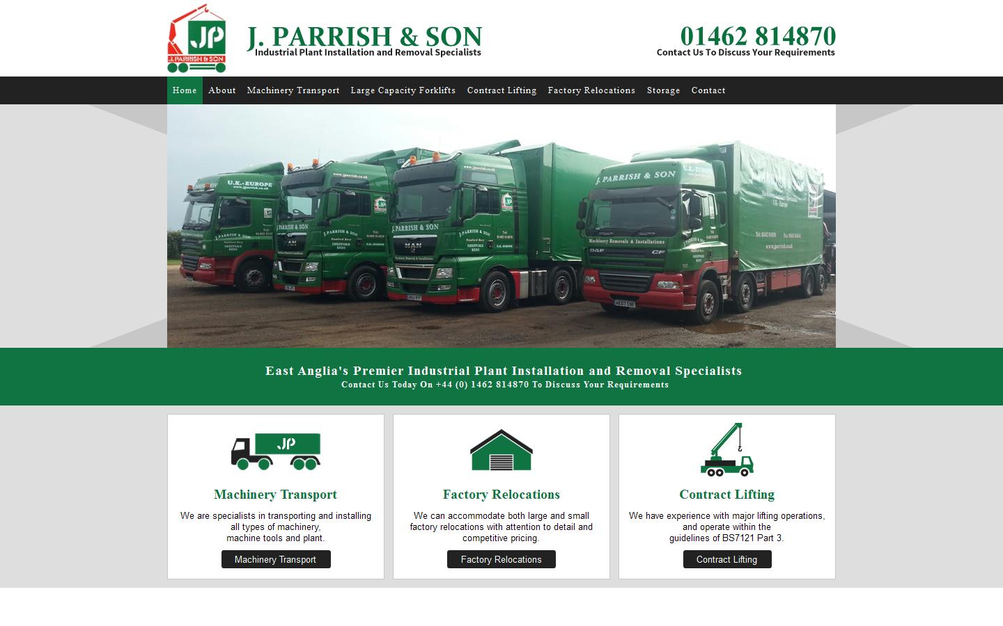 J Parrish & Son Website