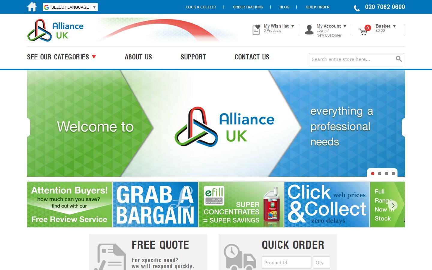 Allience uk Website