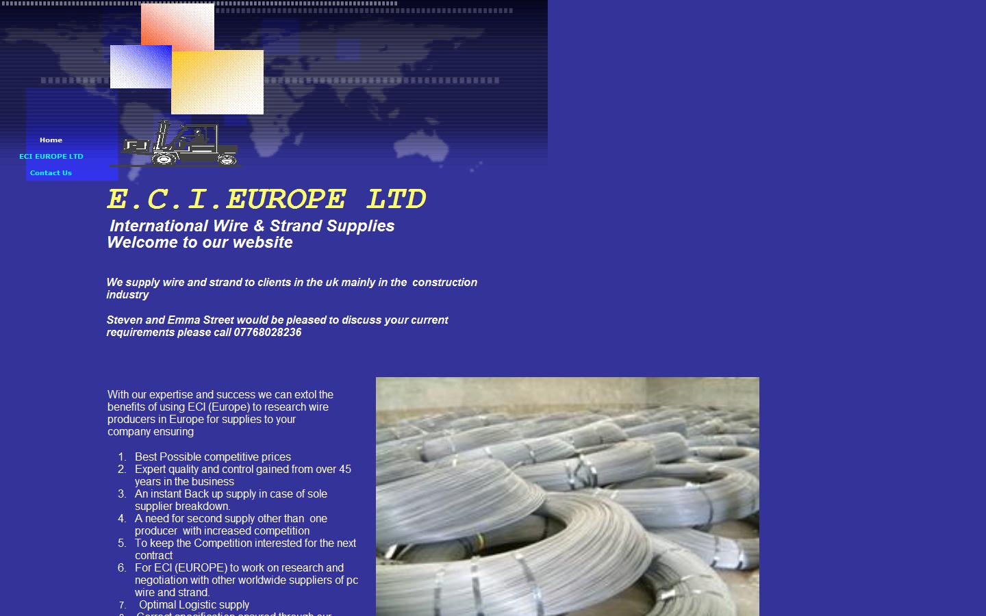 ECI EUROPE LTD  Website